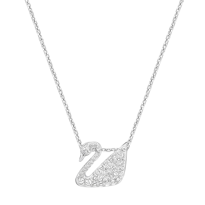 SWAROVSKI施华洛世奇金色天鹅水晶项链耳钉套装 人造水晶 送恋人 女士5030717