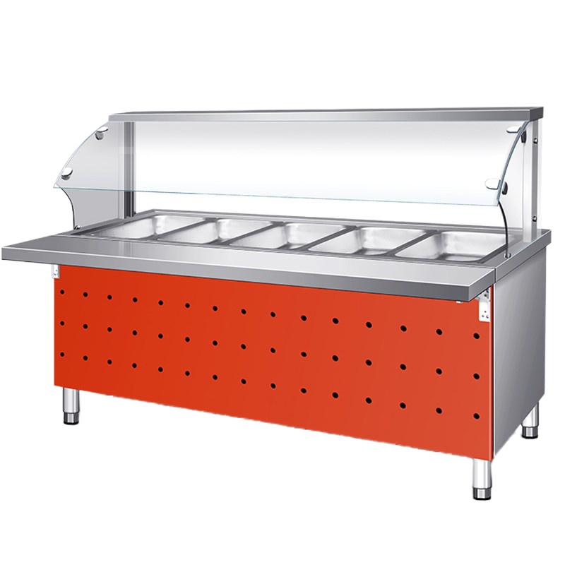 智汇 SFT-068 不锈钢保温售饭台商用 大五格 (单位:台)