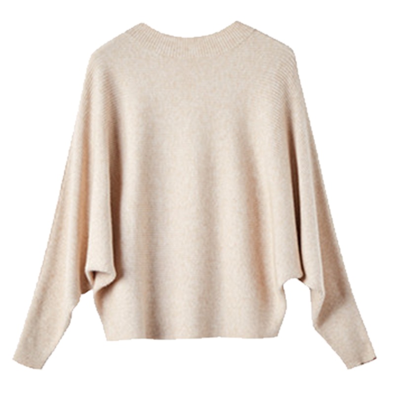 【专柜同款】针织衫女士秋季新款宽松毛衫蝙蝠袖慵懒风上衣长袖套头毛衣潮30084209