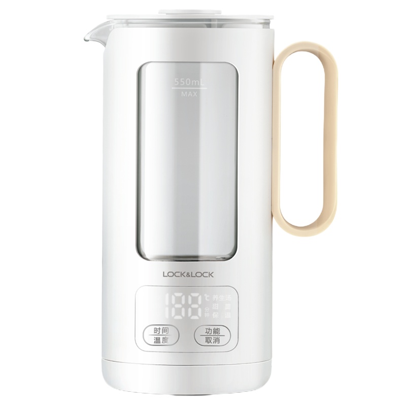 乐扣乐扣（LOCK&LOCK）多功能电热水壶550ml自动保温电水壶304不锈钢发热盘EJK911WHT