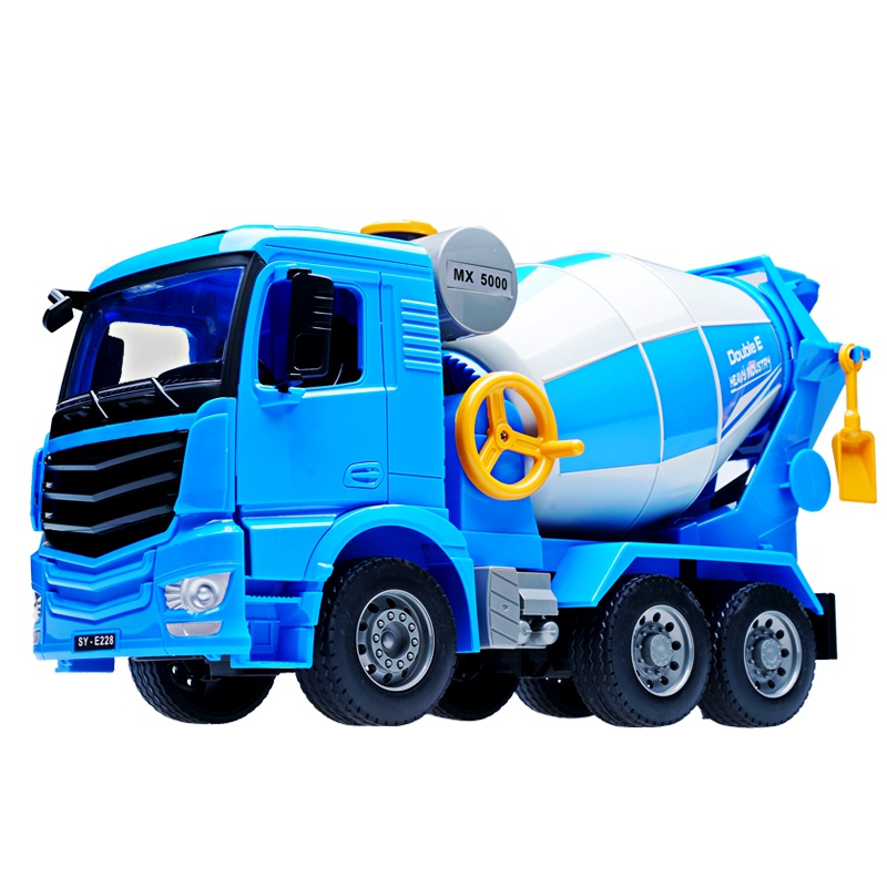 双鹰doubleeagle 大号吊车消防车玩具水泥搅拌车翻斗车儿童工手动搅拌车儿童工程车仿真模型滚筒车 E228-002