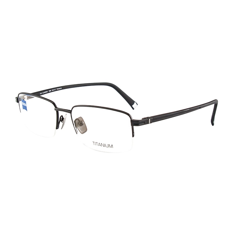 蔡司(ZEISS)光学近视眼镜架 男款钛商务休闲眼镜框半框 ZS-40005A 54mm