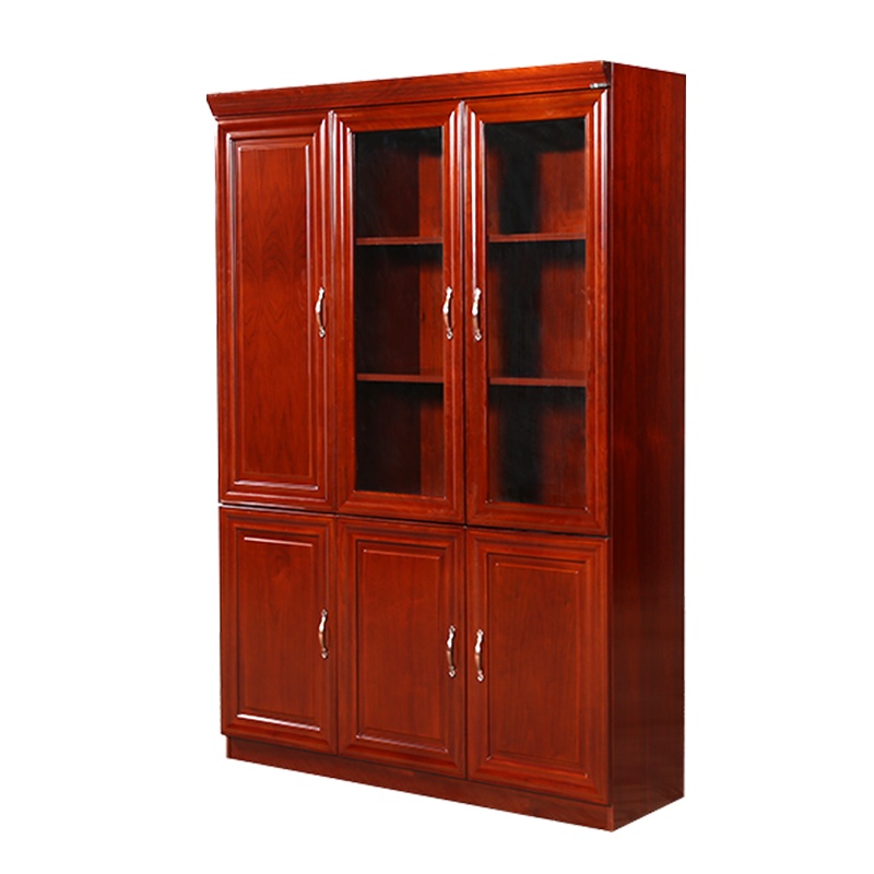 [红心家居]文件柜三门木质书柜油漆文件柜资料柜档案柜