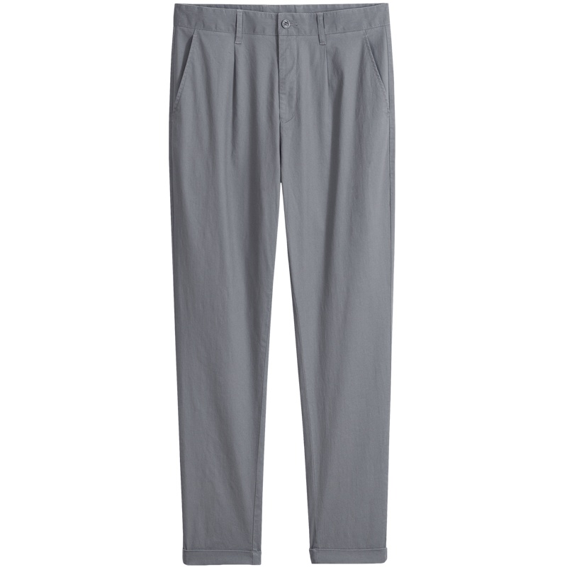 千纸鹤男装裤子男2020春季新款时尚简约纯棉哈伦九分休闲裤70303