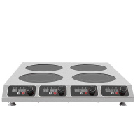 乐创(lecon)电磁炉商用多头大功率3500W双头组合电磁炉商用台式凹面多眼煲仔炉 四头3500W*4台式