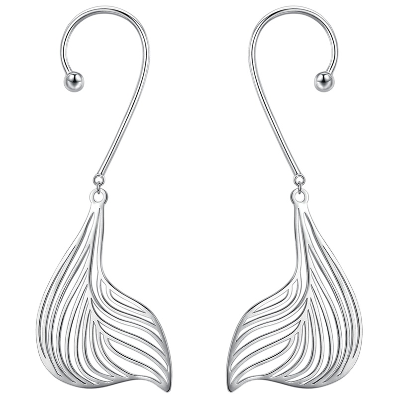 佰色传情纯银耳环新款潮耳饰韩国气质时尚高级大气女网红长款耳坠