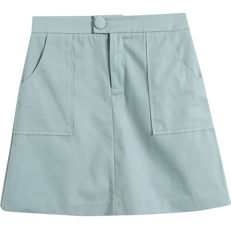 欧莎A字高腰半身裙2019夏季新款ins超火的短裙包臀裙显瘦裙子女