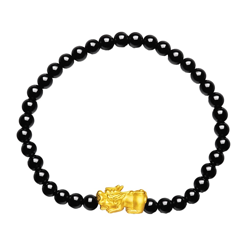 周大福貔貅玉髓手链女 足金金手链/手串R21067