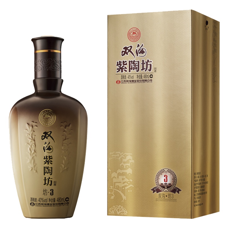 双沟 紫陶坊 坊3 40度480ml 单瓶装 浓香型白酒