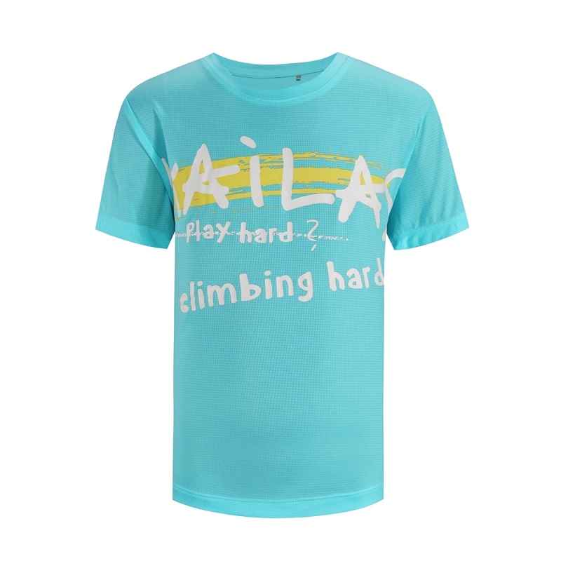 KAILAS凯乐石童装新款印花排汗速干户外运动跑步短袖功能T恤