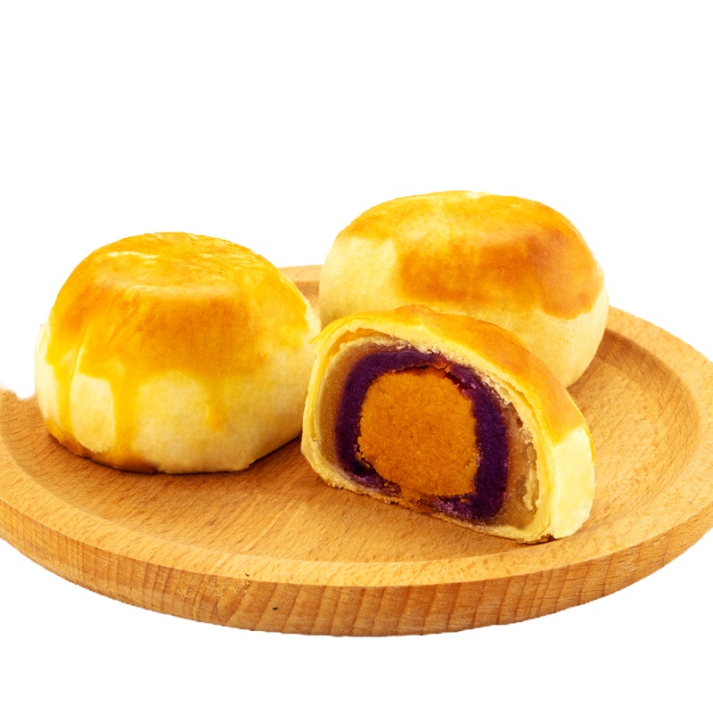 稻禾麦田蛋黄酥6枚330g 紫薯味 优质咸鸭蛋