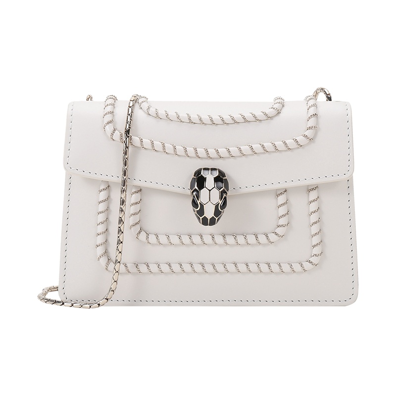 宝格丽 BVLGARI 女士 SERPENTI FOREVER系列牛皮蛇头扣单肩斜挎包链条包迷你款 288045