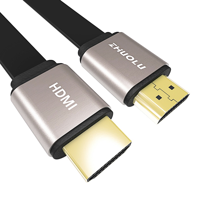 卓鹿 ZHUOLU ZL-M2 超薄扁平 一体化设计 简约时尚 2.0版本 HDMI数字高清线 支持4Kx2K