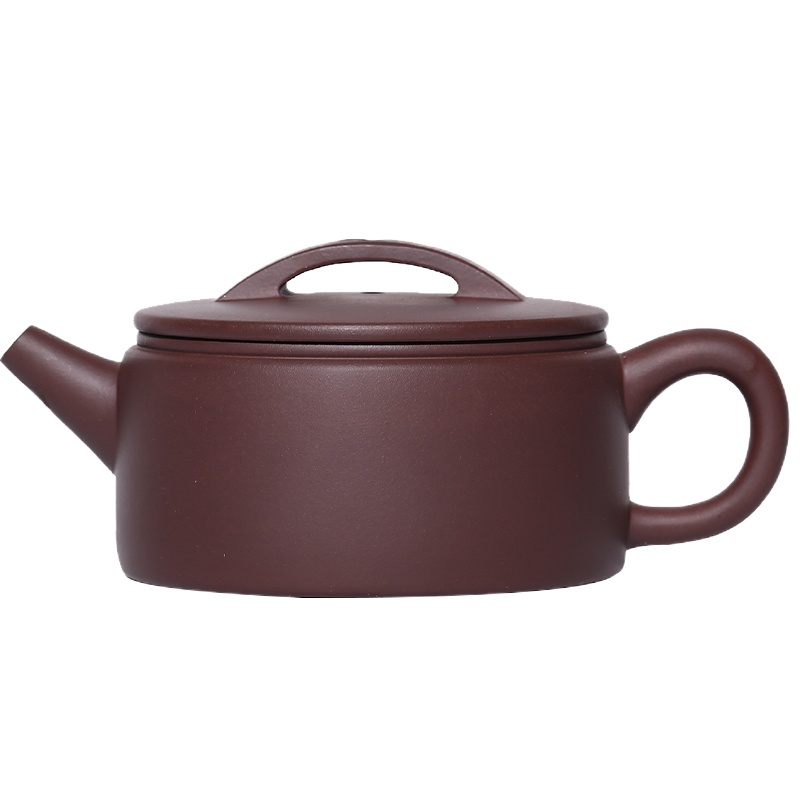 子冶200cc汉瓦壶原矿老紫泥宜兴紫砂壶名家纯全手工茶具套组