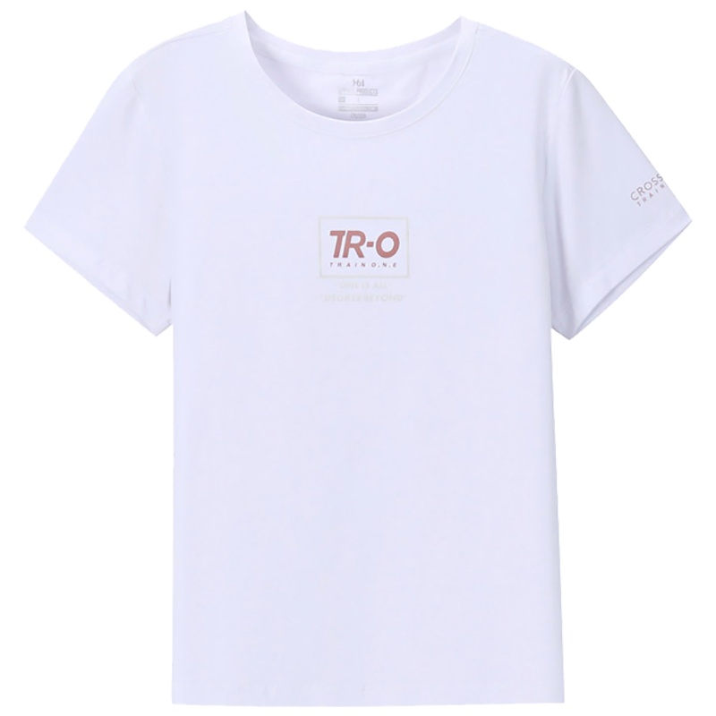 361度运动T恤女2020夏款修身透气圆领套头常规款女士短袖562024012A