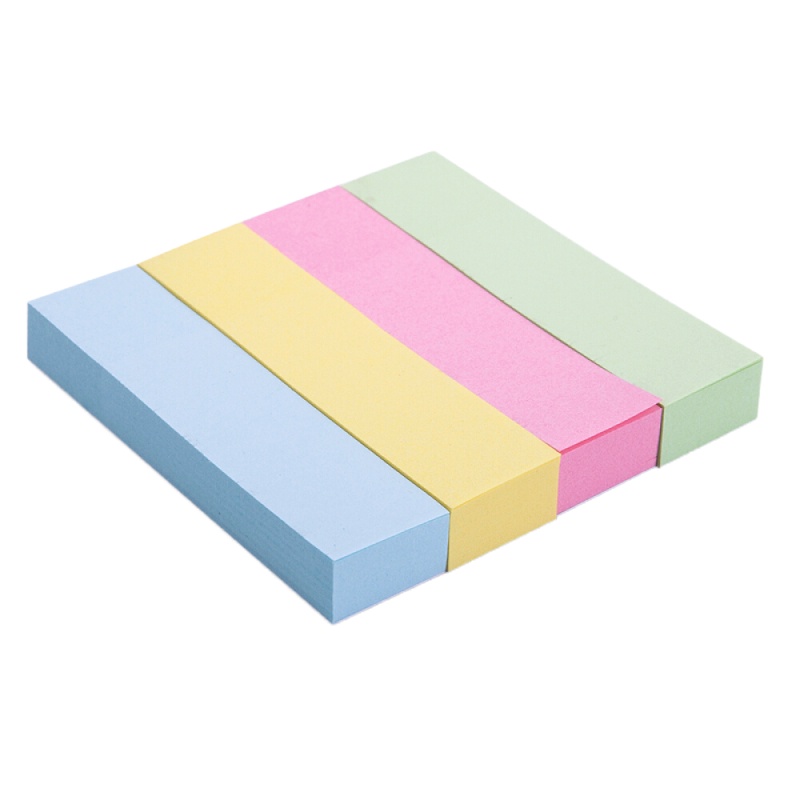 得力( d eli)文具便利贴彩色便签纸学正方形可爱便签本 4包装(76*19mm) 66307