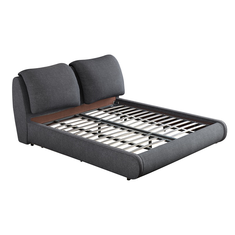 掌上明珠北欧布艺床现代简约小户型卧室双人床1.8米软床创意婚床DA0182