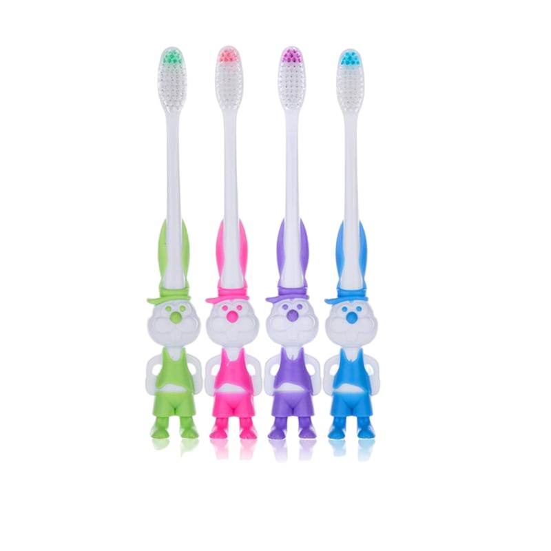 [5支装]儿童卡通兔子牙刷 特细软毛牙刷 3-12岁 柔顺舒适 发货颜色随机