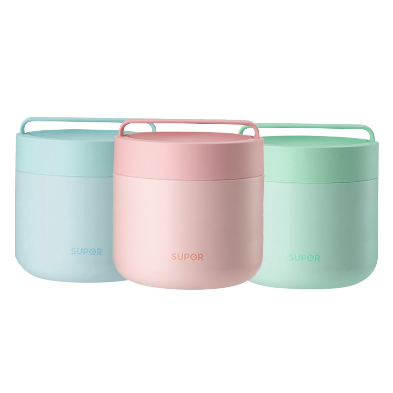 苏泊尔(SUPOR)便当盒不锈钢保温饭盒分隔型学生上班族1人便携超长保温焖烧杯KC80FK10
