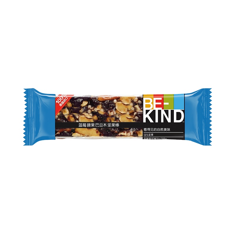 BE-KIND 蓝莓腰果巴旦木坚果棒40g*1条 进口网红休闲健康办公室健身代餐零食食品