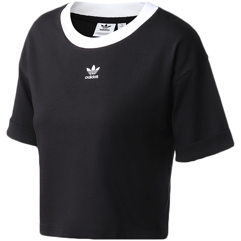 adidas阿迪达斯三叶草女装运动服LOGO款休闲短袖T恤FM2557