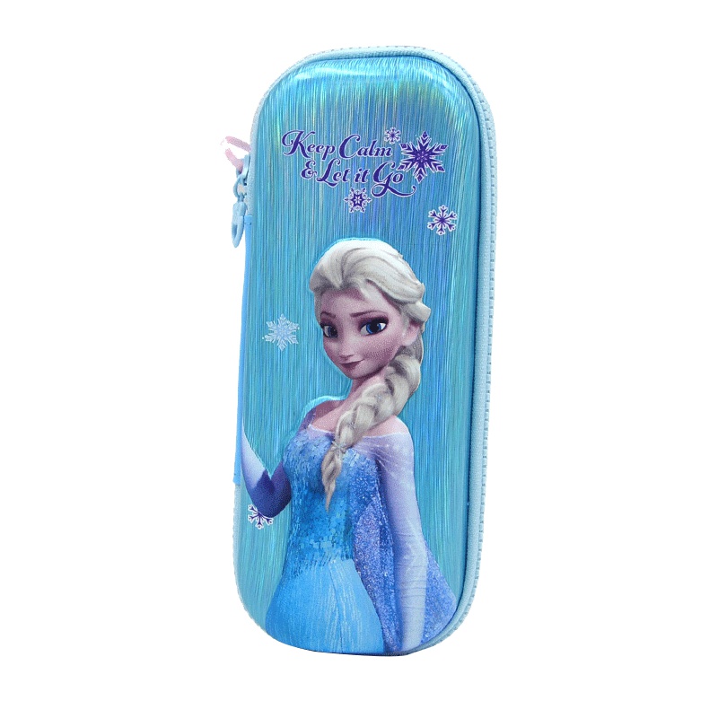 迪士尼(Disney)多功能笔盒 冰雪公主85044蓝色米奇女童文具盒EVA大容量小学生铅笔盒3D立体压模笔袋 学习用品