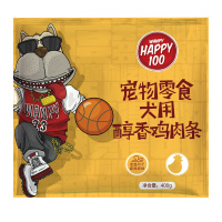 顽皮Happy100宠物零食 犬用醇香鸡肉条400g