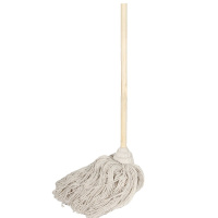 工霸(GONGBA)老式木柄拖把 白棉线木杆拖把墩布拖布(1把)