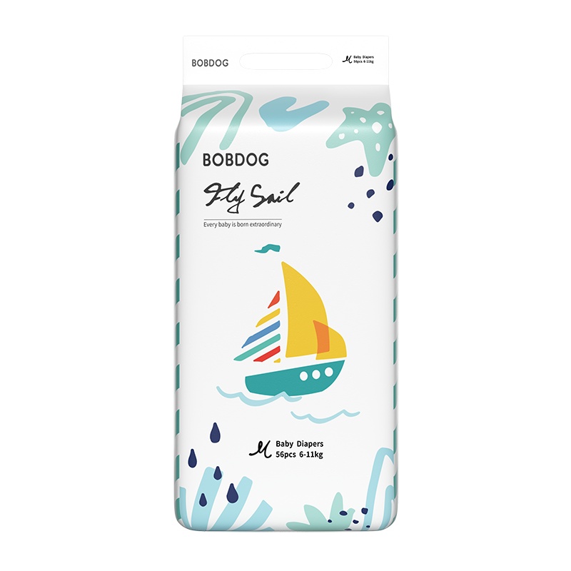 巴布豆fly sail飞帆荣耀纸尿裤 男女宝通用透气尿不湿
