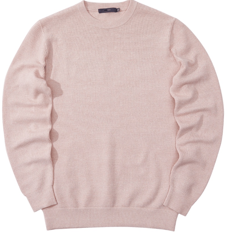 黑鲸简约休闲长袖针织衫男2019春季圆领毛衣男CNZAJ19001A