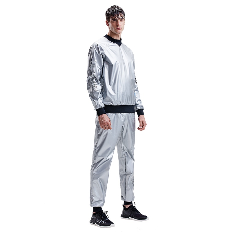 HOTSUIT暴汗服套装男健身房运动燃脂减重爆汗银膜套装