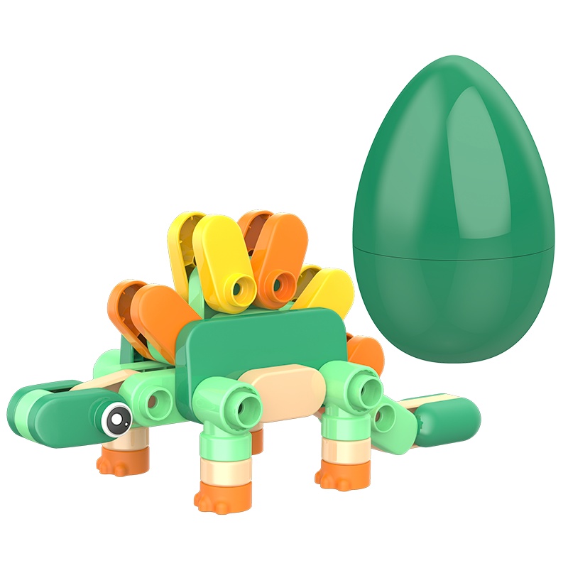 布鲁可大颗粒儿童益智拼插积木恐龙蛋生剑龙百变布鲁克拼装玩具男女孩21012