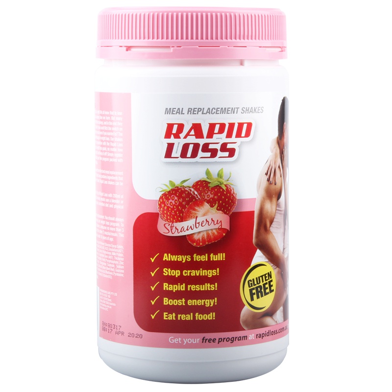 RAPID LOSS 草莓味代餐奶昔 750g 膳食营养补充剂