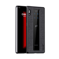 ESCASE 华为mate30RS保时捷手机壳huawei mate30rs保护套个性创意全包边防摔贴皮ES-19深邃黑