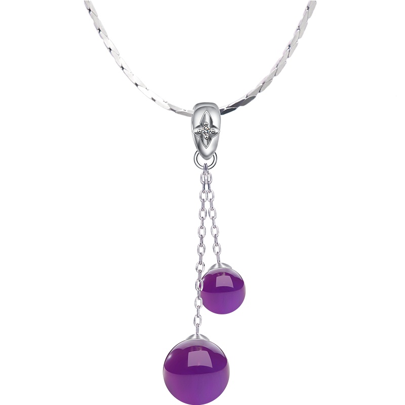 iSTONE/石头记 世纪女人 925银甜美合成紫水晶吊坠 甜美合成紫晶吊坠
