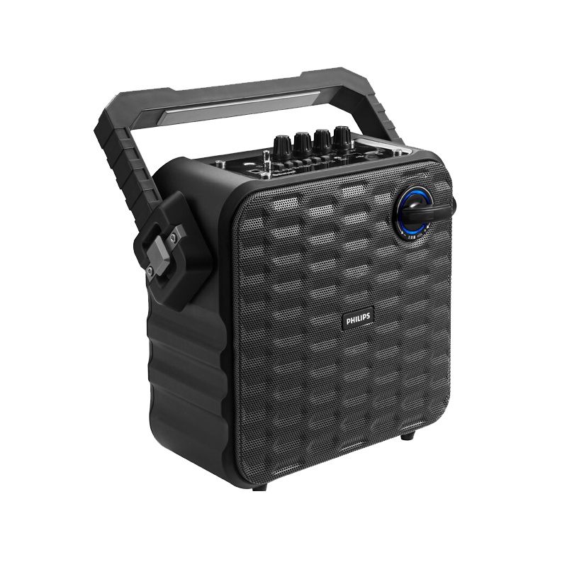 新版 飞利浦sd68广场舞音响户外网红直播内置声卡一体机k唱歌便携带无线话筒功率重低音蓝牙手提移动音箱