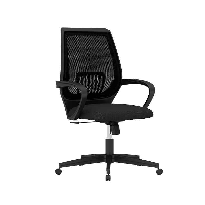 恒享家 办公椅子员工电脑会议椅家用简约转椅人体工学座椅带轮职员办工椅 YZW24
