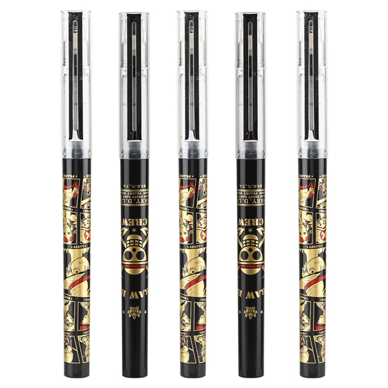 晨光(M&G)QRP57905航海王黑金系列中性笔 黑色 10支/盒0.5mm 直液式水性笔 走珠笔 速干签字笔