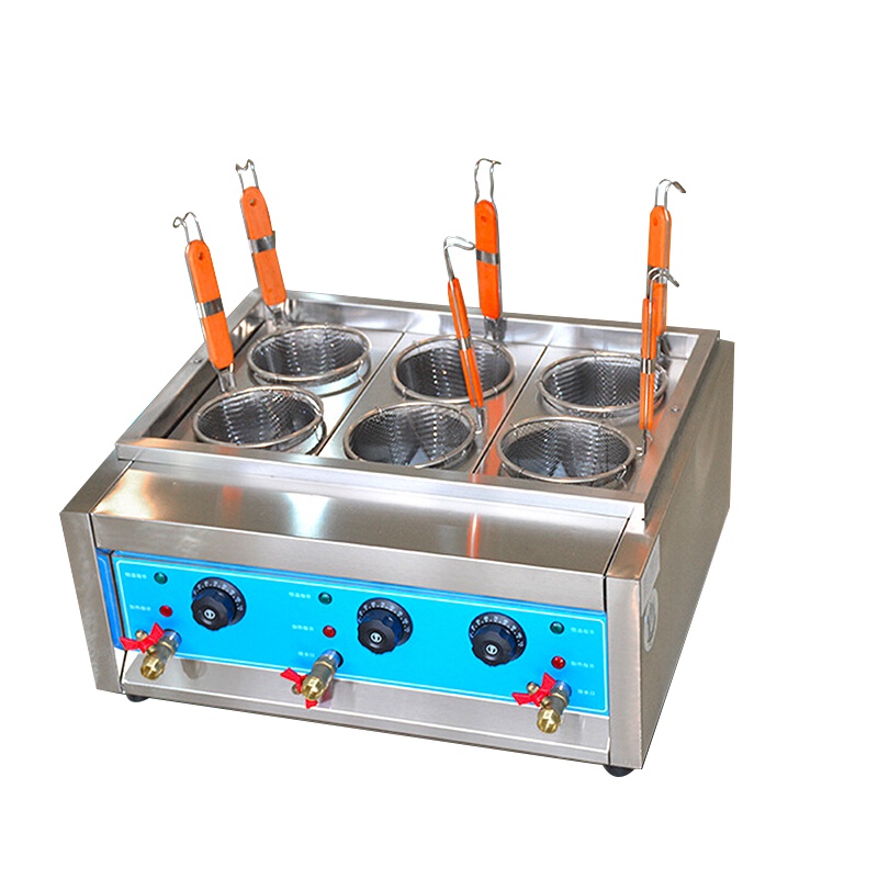乐创(lecon)商用六头煮面炉 台式电热煮粉机麻辣烫煮饺子锅 LC-J-TZL01