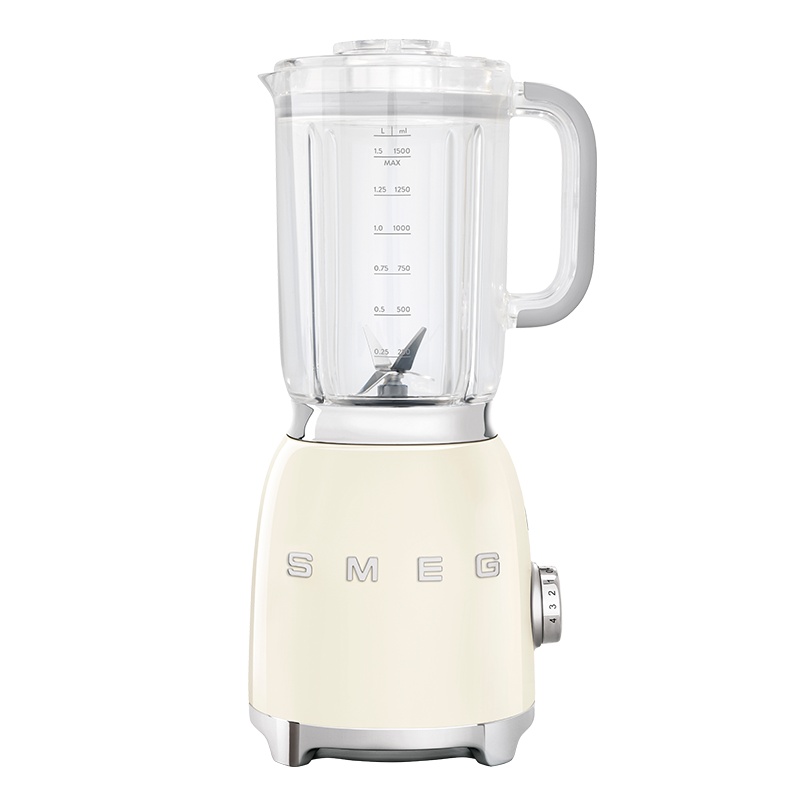SMEG斯麦格意大利进口复古果汁机榨汁机破壁机电动搅拌机料理辅食机BLF01 奶油白