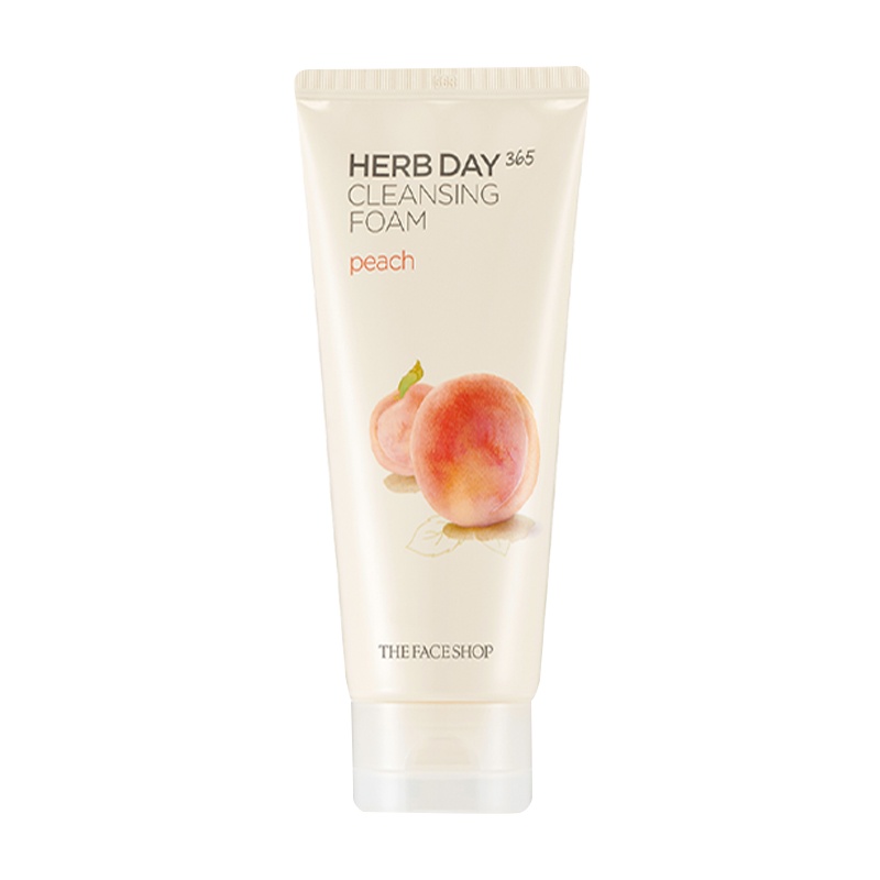 The Face Shop 菲诗小铺 每日草本水蜜桃泡沫洁面膏170g(洗面奶 洁面乳 有效清洁 舒缓 保湿)
