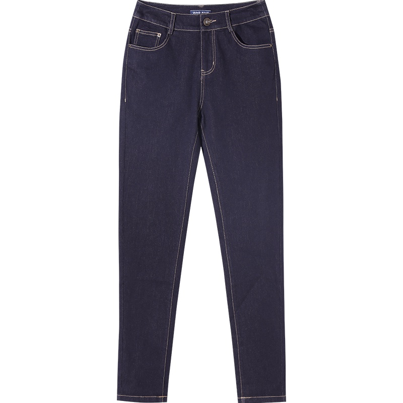 娅丽达2019春秋新款裤子女牛仔铅笔裤弹力显瘦女士小脚牛仔长裤I3149