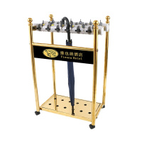 Zs-ZXT不锈钢金色 雨伞架子移动挂伞架18头常规款