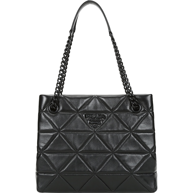 PRADA 普拉达 女士 羊皮手提单肩包托特包小号 1BG298 WDF0