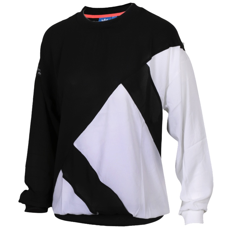 阿迪达斯adidas三叶草春秋季女士薄款圆领运动卫衣针织套头衫BP5102