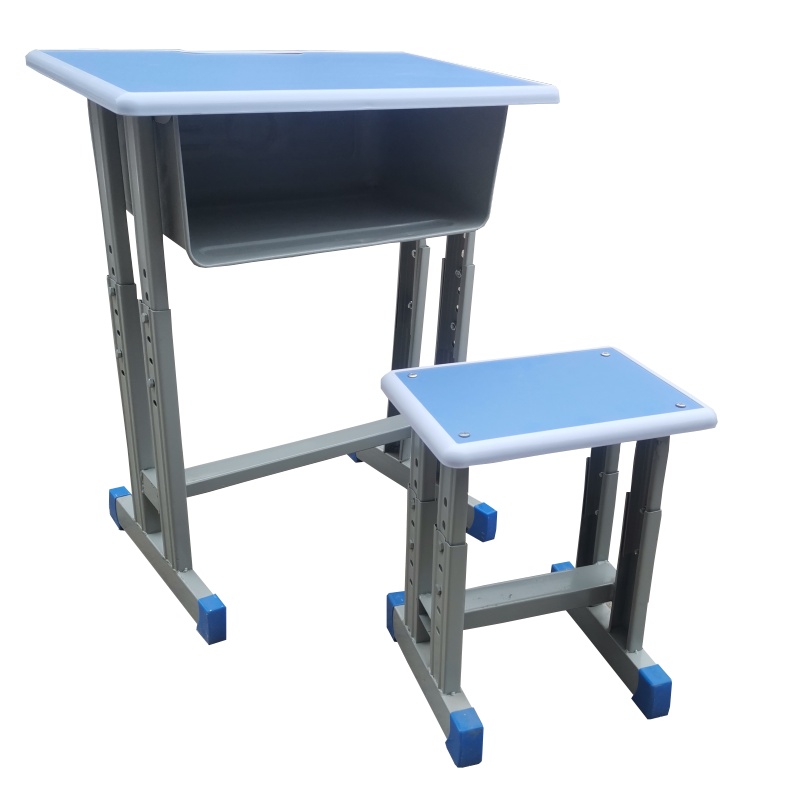 涡润+双柱升降包白边课桌凳GR241