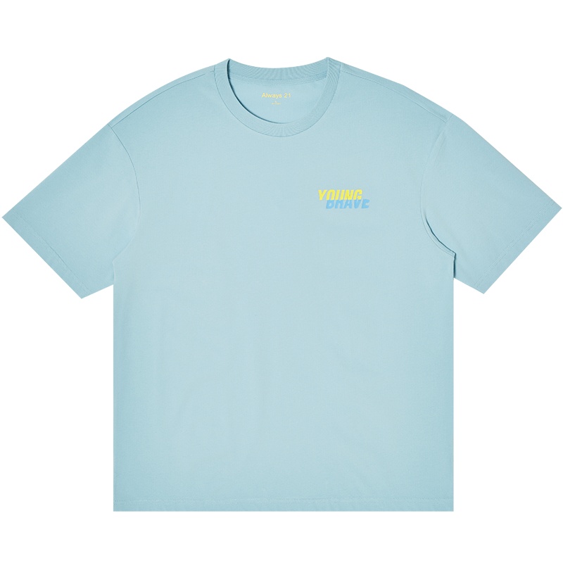 A21夏季2021新款男装休闲上衣情侣款凉感T恤宽松圆领男潮牌女短袖