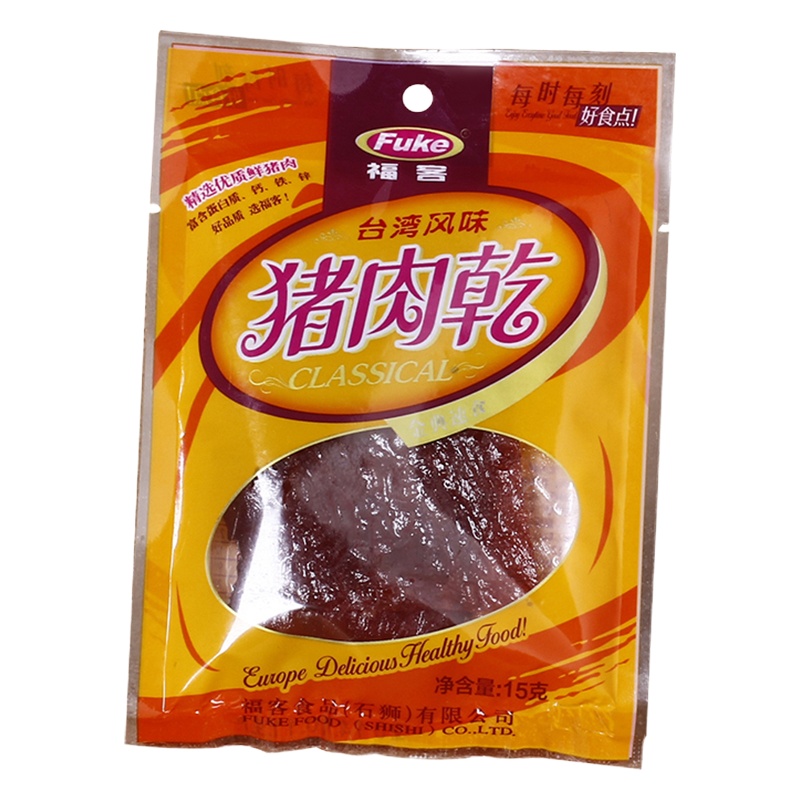 福客猪肉干 15g*10袋 台湾风味 猪肉干即食
