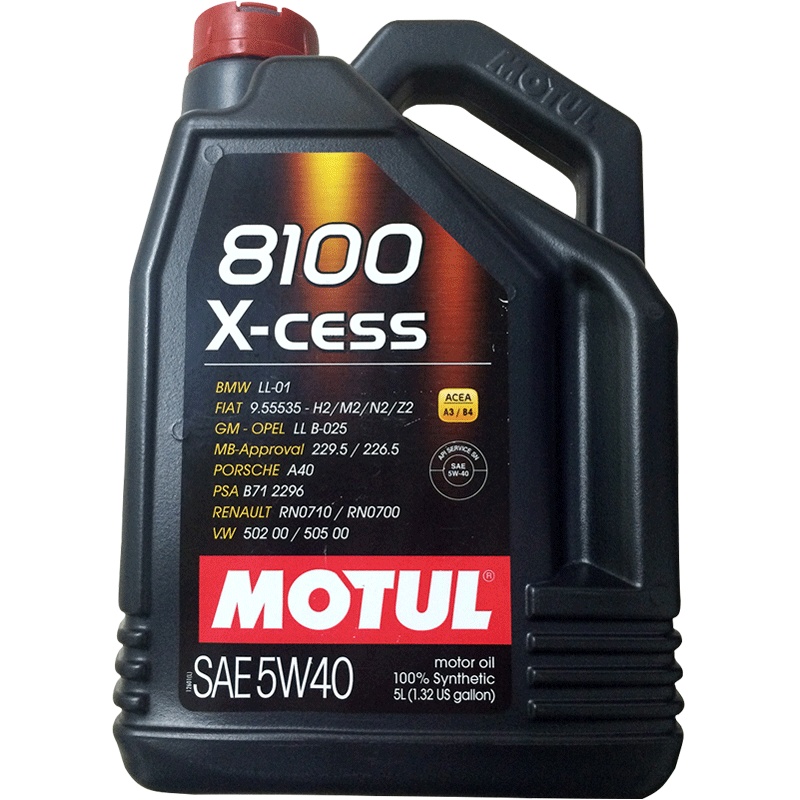 摩特(Motul) 全合成机油 8100X-CESS 5W-40 A3/B4 SN 5L/桶