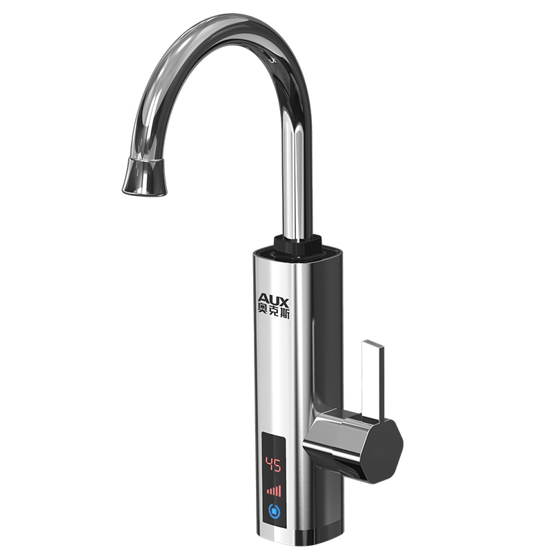 奥克斯(AUX)即热式电热水龙头厨房小厨宝下进水款数码温显变频调温ST1X3银色